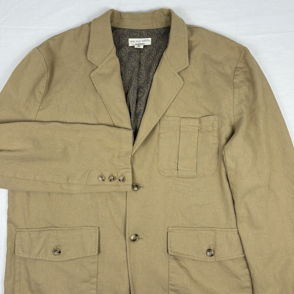 Walker Hayes for JCPenney Cotton/Linen Unstructured Sport Coat XL Patch Pockets